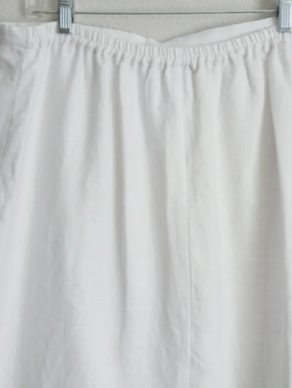Choices White Linen Skirtset Size Petite Large Lagenlook